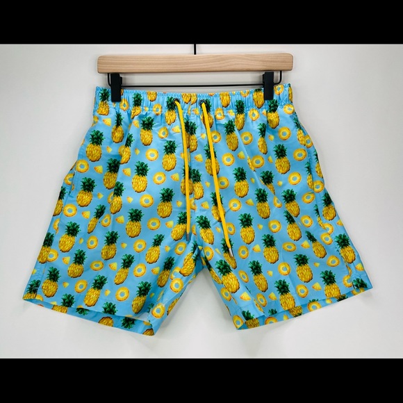 FRANKS AUSTRALIA BLUE PINEAPPLE SKY SWIM SHORTS - Picture 1 of 8